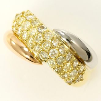 C&A Pink Gold Platinum Yellow Gold Yellow Gold (18K) Pink Gold (18K) Platinum 900 Band Ring (Pre-Owned)