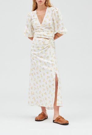 Claudie Pierlot Jupe midi fendue mimosa