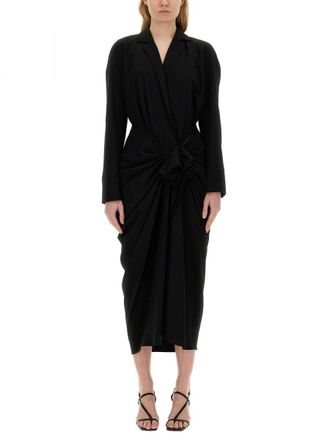 Dries Van Noten Slim Fit Midi Dress With Tailored Silhouette