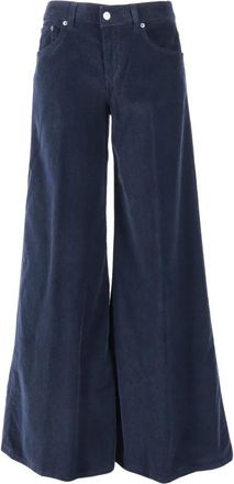 Dondup Pantalone Marlen - Dames - Wijde Broeken - Blauw - W26 - Broeken