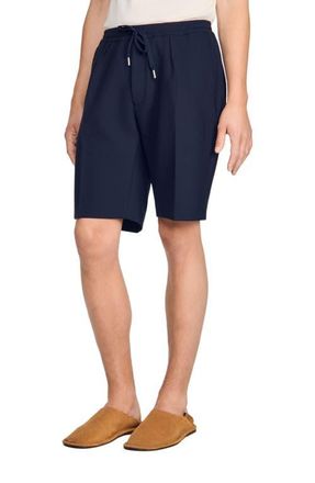 Sandro Jersey Bermuda shorts in Navy Blue at Nordstrom, Size 42 X 10 Eu