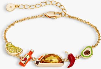 Alex and Ani Taco Inline Charm Bracelet in Gold at Nordstrom