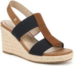 Life Stride Tallulah Espadrille Slingback Platform Wedge Sandal in Navy/Natural at Nordstrom Rack, Size 8.5