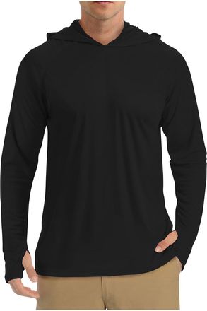 Generic Mrat Mens UPF 50+ Sun Protection Hoodies Long Sleeve Summer Casual Top Sun Protection Performance T-Shirt Quick Dry Lightweight Breathable Shirt with 