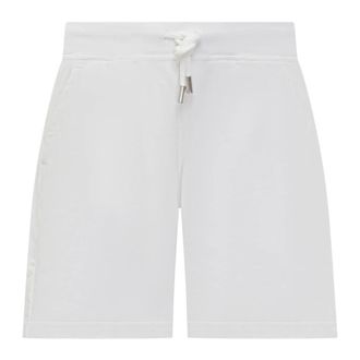Dsquared2 Shorts met trekkoord in de taille en zakken - Dames - Korte Broeken - Wit - XS - Korte Broeken