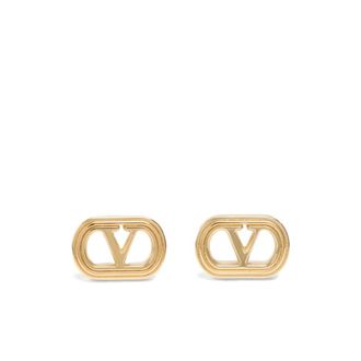 Valentino Garavani Gouden VLogo Handtekening Oorbellen - Dames - Oorbellen - Geel - ONE Size - Accessoires