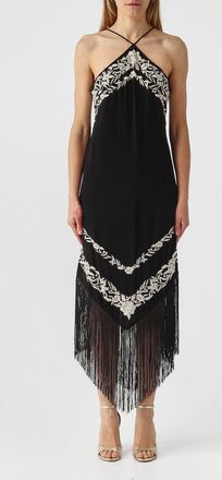 Twinset Abito asimmetrico Twinset in viscosa con frange