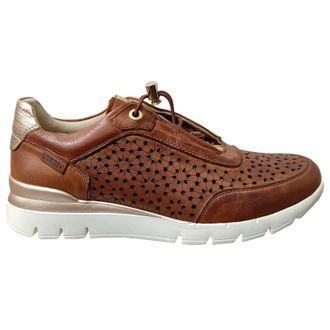 Pikolinos Cantabria W4R-6584 Leather Womens Lace Up Trainers - Brandy - Size:UK 6-6.5