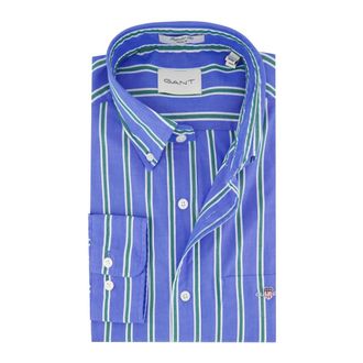 GANT Overhemden, Heren, Blauw, XL, Casual Blauw Overhemd