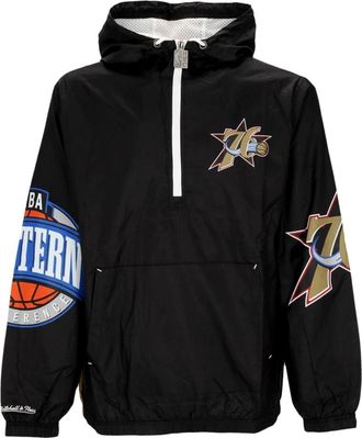 Mitchell & Ness Philadelphia 76ers Windbreaker Jas - Heren - Zomerjassen - Zwart - L - Nylon - Jassen