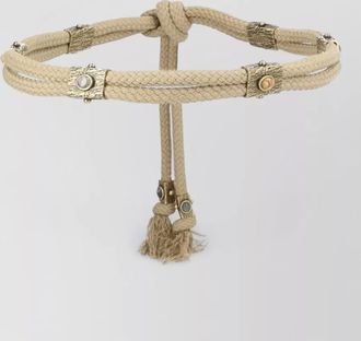 Isabel Marant braided belt tassel ends decorative pattern
