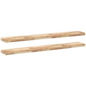vidaXL Estantes Flotantes 2 Uds Madera Acacia Sin Tratar 160x20x4 Cm Vidaxl