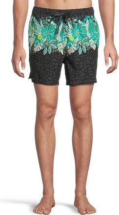 Saxx Underwear Oh Buoy 2-in-1 5 Volley Mens Swimwear Diamondhead/Black : 2XL, Polyester/Mesh/Elastane