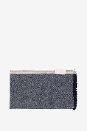 Brunello Cucinelli Webschal aus Kaschmir mit Seitenstreifen