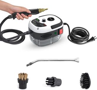 OEM Limpiador A Vapor De Mano De 2500 W, M&aacute;quina De Limpieza A Vapor Presurizada De Alta Temperatura Con Cabezales De Cepillo Para Cocina, Ba&ntilde;o, Coche, Mu