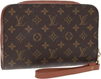 Louis Vuitton Pre-owned Clutches, female, Brown, Size: ONE SIZE Pre-owned Canvas clutches