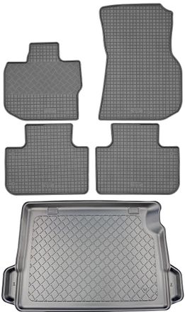 OEM Bmw X3 G01 Suv (5 Puertas) Desde 01.2020 Set - Alfombrillas De Goma Para Coche + Alfombrilla Para Maletero