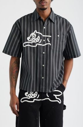 Icecream Boost Short Sleeve Button-Up Shirt in Black at Nordstrom, Size Xx-Large