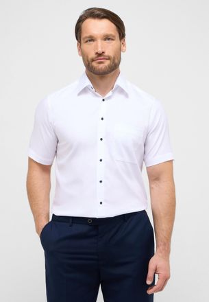 Eterna Kurzarmhemd ETERNA COMFORT FIT, Herren, Gr. 41, Normalgr&ouml;ssen, weiss (wei&szlig;), 100% Baumwolle, normal, Hemden Kurzarmhemd, NON IRON (b&uuml;gelfrei)