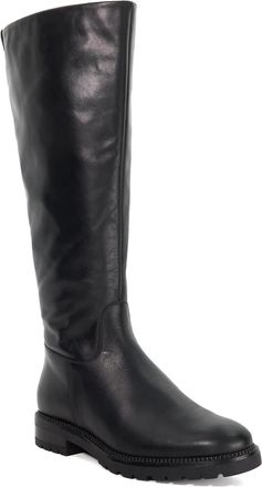 Dune London Ladies TAYAH Wide Fit Leather Knee High Boots Size UK 3 Flat Heel