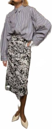 Kika Vargas Amelia Midi Skirt In White Garden