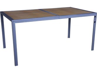 Habitat et Jardin Mesa De Jard&iacute;n De Metal Imitaci&oacute;n Madera tossa - 160 X 90 X 75 Cm - Marr&oacute;n