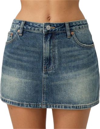 Generic Women Denim Micro Skirts, Low Waist Denim Skort Shorts with Pocket, Y2k Low Waisted Button Stretchy Bodycon Mini Pencil Skirt (Dark Blue,M)