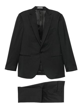 Corneliani Black virgin wool suit