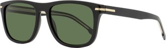 BOSS Boss Mens Classic Rectangular Sunglasses B1626/S 807QT Black 55mm
