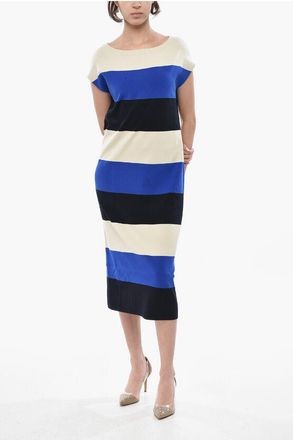 Woolrich Flared Dress FLUID Color Block Sleeveless size Xl