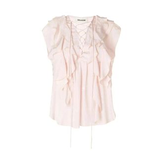 Zadig&Voltaire Overhemden, Dames, Roze, S, Time Lace Top
