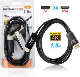 Trade Shop Trade Shop - Acvo Video Convertier Desde Displayport Dp To Hdmi 1.8 Mt Ultra Hd 4k Dp-hd1.8m