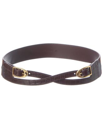J.McLaughlin J. McLaughlin Jimena Croc-Embossed Suede & Leather Belt
