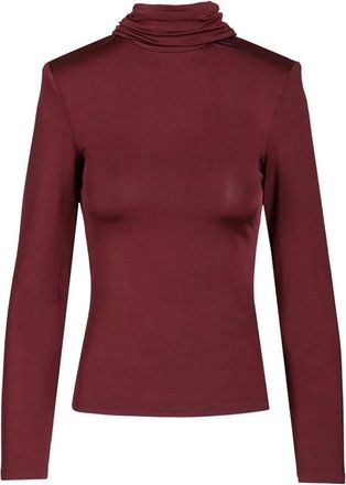Rotate Viscose Long Sleeve Sjaaltoop - Dames - Longsleeves - Rood - S - Tops
