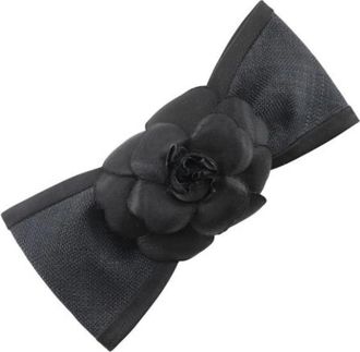 Chanel Pre-owned Satijnen Haaraccessoire - Dames - Vintage Accessoires - Zwart - ONE Size - Satijn - Vintage