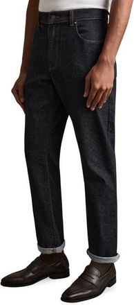 Reiss Bishopsgate Straight Leg Jeans in Raw Indigo at Nordstrom, Size 32