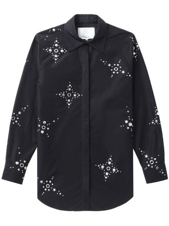 3.1 Phillip Lim T-shirt verfraaid met studs - Zwart