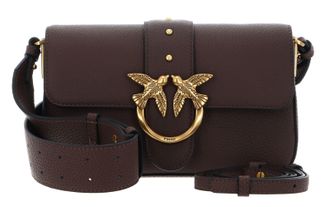 Pinko Love One Mini Slouchy FL Ciocdehyde Amaro Shoulder Bag Antique Gold Brown