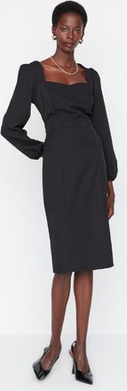 Trendyol Vrouwen Liefje Halsband Bodycon Midi Jurk