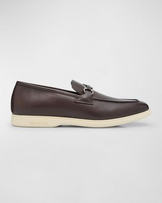 Ferragamo Mens Cosimo Leather Ganicni Bit Loafers