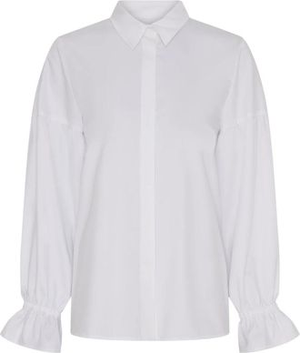 BTF-CPH Camisa de Bamb&uacute; - Blouses & Shirts - Mujer - Blanco - 2XL