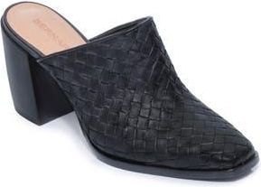 Bernardo Britt Woven Mule in Black Antique Calf at Nordstrom Rack, Size 8.5