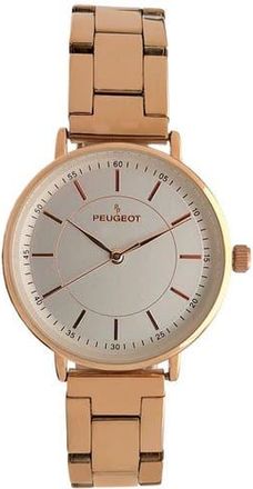Peugeot Sleek Minimalist Round Bracelet Watch- 30MM in Rose Gold at Nordstrom