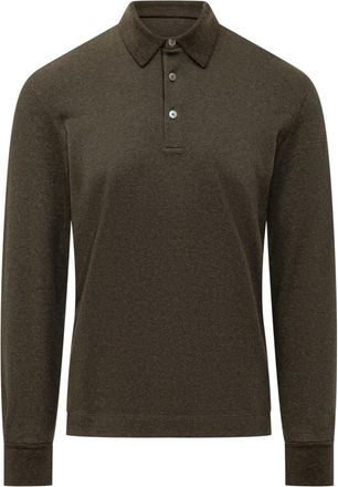 Ermenegildo Zegna Olive Brown Regular Polo