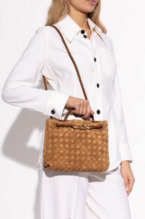 Bottega Veneta Handbag Andiamo Small, Womens, Brown