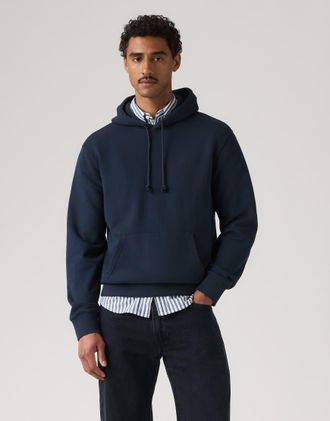 Levi's New original housemark felpa con cappuccio blu