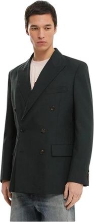 1989 STUDIO Double-Breasted Blazer - Heren - Blazers - Groen - L - Jassen