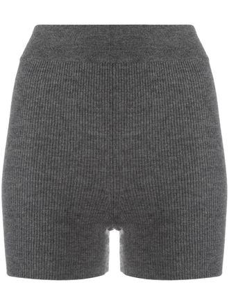 Cashmere in Love Shorts biker a coste - Grigio