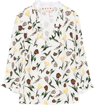 Marni Blusa a fiori - Toni neutri