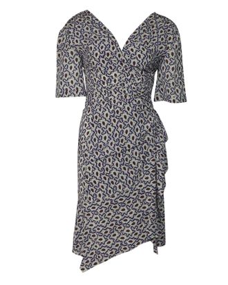 Isabel Marant Arodie Wrap-Effect Printed Dress in Multicolor Silk